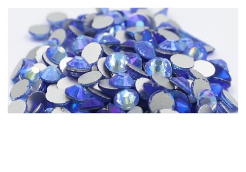 LIUCH 14400 Stück Großhandel Shimmer AB Non Hotfix Strasssteine ​​Großpackung SS16 SS20 Flatback Nail Art Strass(Light Sapphire AB,SS5-14400pcs) von LIUCH