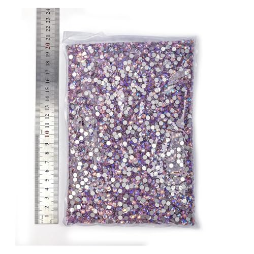 LIUCH 14400 Stück Großhandel Shimmer AB Non Hotfix Strasssteine ​​Großpackung SS16 SS20 Flatback Nail Art Strass(Pink AB,SS12-14400pcs) von LIUCH