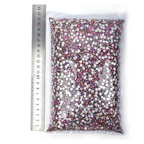 LIUCH 14400 Stück Großhandel Shimmer AB Non Hotfix Strasssteine ​​Großpackung SS16 SS20 Flatback Nail Art Strass(Rainbow Rose Gold,SS20-14400pcs) von LIUCH