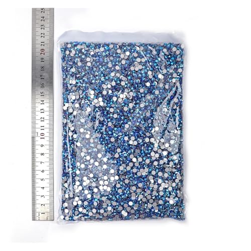 LIUCH 14400 Stück Großhandel Shimmer AB Non Hotfix Strasssteine ​​Großpackung SS16 SS20 Flatback Nail Art Strass(Sapphire AB,SS12-14400pcs) von LIUCH