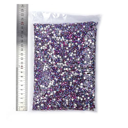 LIUCH 14400 Stück Großhandel Shimmer AB Non Hotfix Strasssteine ​​Großpackung SS16 SS20 Flatback Nail Art Strass(Siam AB,SS20-14400pcs) von LIUCH