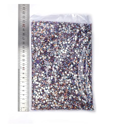 LIUCH 14400 Stück Großhandel Shimmer AB Non Hotfix Strasssteine ​​Großpackung SS16 SS20 Flatback Nail Art Strass(Topaz AB,SS12-14400pcs) von LIUCH