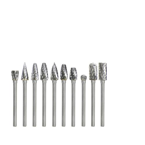 LIUCH 3PCS Wolfram Hartmetall Dreh Grat Carving Grat Bits Doppel Diamant Cut Werkzeuge for Holz Stein Carving Stahl Metall arbeiten(10PCS S BOX) von LIUCH