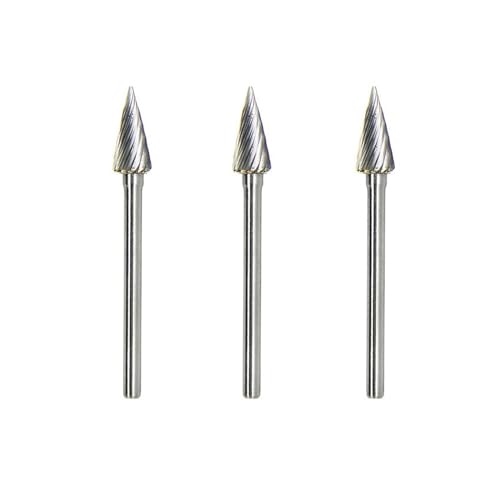 LIUCH 3PCS Wolfram Hartmetall Dreh Grat Carving Grat Bits Doppel Diamant Cut Werkzeuge for Holz Stein Carving Stahl Metall arbeiten(3PCS D-B) von LIUCH