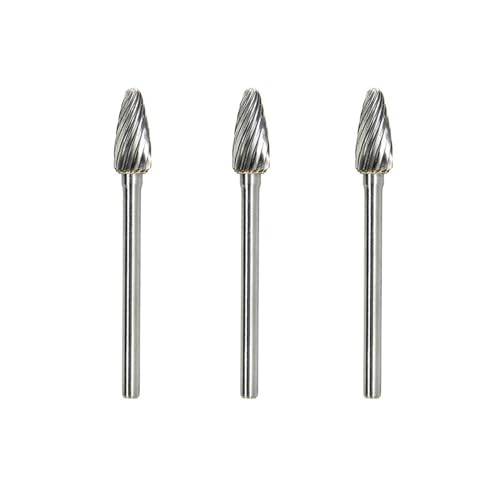 LIUCH 3PCS Wolfram Hartmetall Dreh Grat Carving Grat Bits Doppel Diamant Cut Werkzeuge for Holz Stein Carving Stahl Metall arbeiten(3PCS D-F) von LIUCH