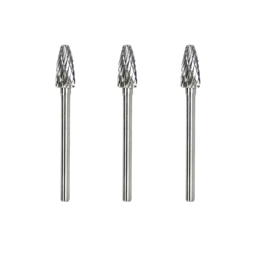 LIUCH 3PCS Wolfram Hartmetall Dreh Grat Carving Grat Bits Doppel Diamant Cut Werkzeuge for Holz Stein Carving Stahl Metall arbeiten(3PCS S-F) von LIUCH