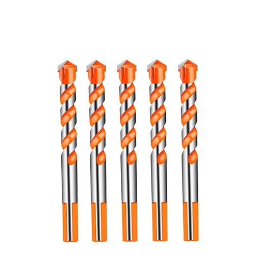 LIUCH 5/10 PCS Gewinde Dreieck Wolfram Stahl Wand Fliesen Beton Bohrer Haushalt Marmor Overlord Diamant Hand Elektrische Bohrmaschine(5pcs 12mm) von LIUCH