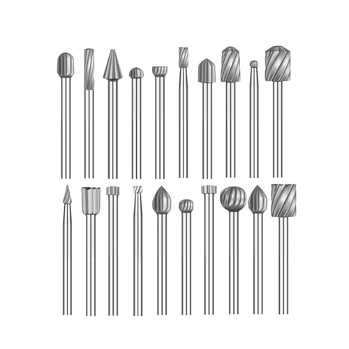 LIUCH 6/10 stücke HSS Routing Router Bohrer Set for Hartmetall Rotary Grate Werkzeuge Holz Stein Metall Wurzel Carving Fräser(20PC Y) von LIUCH