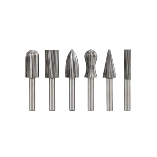 LIUCH 6/10 stücke HSS Routing Router Bohrer Set for Hartmetall Rotary Grate Werkzeuge Holz Stein Metall Wurzel Carving Fräser(6PCS) von LIUCH