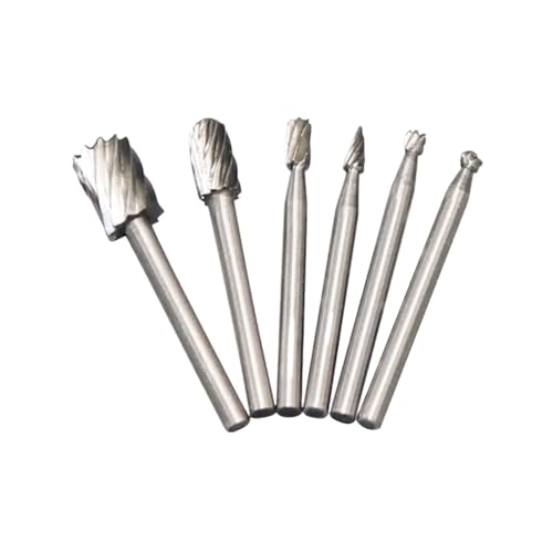 LIUCH 6Pcs Dreh Bohrer Bits High-speed-Stahl Fräser Kleine Zahn Datei Carving Cutter Qualität Gravur Schleif Werkzeuge von LIUCH