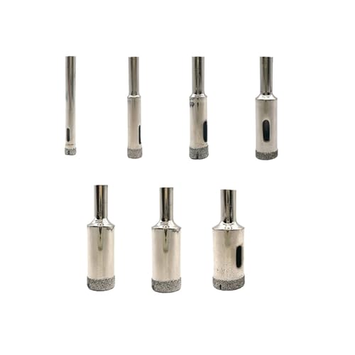 LIUCH 7–15 Stück 3–50 mm diamantbeschichtetes Hss-Bohrer-Set for Fliesen, Marmor, Glas, Keramik, Lochsäge, offene Bohrkronen, Diamantkernbit(7pcs 6-18mm Set) von LIUCH