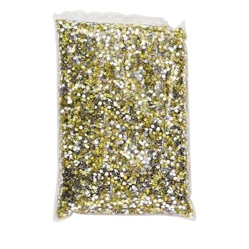 LIUCH Flatback AB Jelly Resin Non Hotfix Strasssteine ​​in Großpackung Kunststoff Nail Art Strass for Nagelhochzeit H1081(Citrine 5mm) von LIUCH