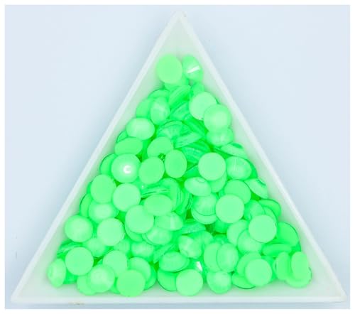 LIUCH Großpackung, fluoreszierende Glas-Nagelkunst, nicht Hotfix-Strasssteine, SS6-30, Strass-Nagelkunst-Dekorationen, leuchtende Strasssteine(Green,Mix ss6-ss20 14400) von LIUCH