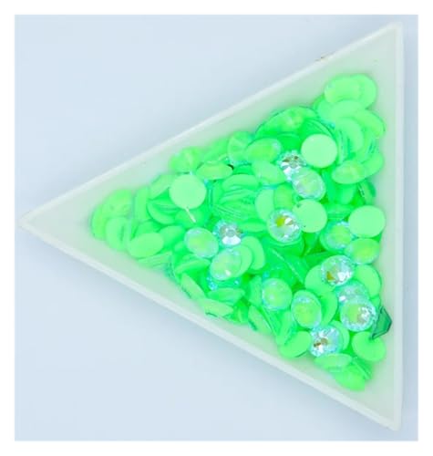 LIUCH Großpackung, fluoreszierende Glas-Nagelkunst, nicht Hotfix-Strasssteine, SS6-30, Strass-Nagelkunst-Dekorationen, leuchtende Strasssteine(Green AB,Ss16 14400pcs) von LIUCH