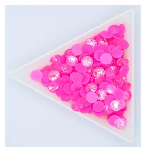 LIUCH Großpackung, fluoreszierende Glas-Nagelkunst, nicht Hotfix-Strasssteine, SS6-30, Strass-Nagelkunst-Dekorationen, leuchtende Strasssteine(Rose AB,Ss30 2880pcs) von LIUCH