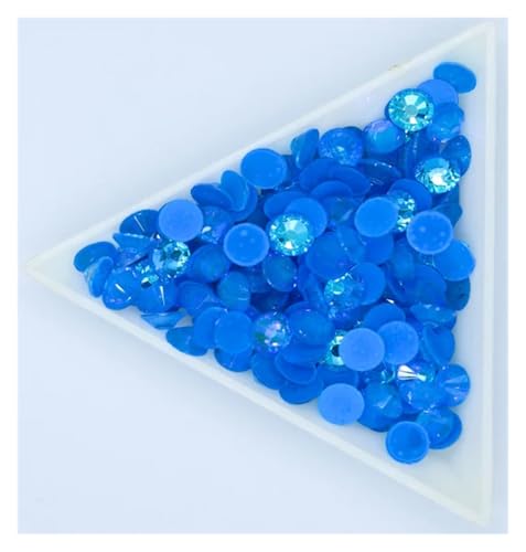 LIUCH Großpackung, fluoreszierende Glas-Nagelkunst, nicht Hotfix-Strasssteine, SS6-30, Strass-Nagelkunst-Dekorationen, leuchtende Strasssteine(Sapphire AB,Mix ss6-ss20 14400) von LIUCH