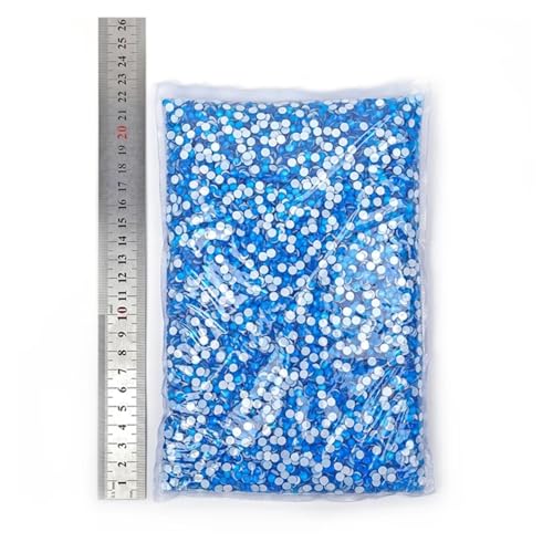 LIUCH Großpackung leuchtendes Neon-Kristallglas SS6-SS30 Flatback-Strasssteine, glitzernder Diamant for Nagelkunst-Dekorationen(NICKEL,SS20-14400Pcs) von LIUCH