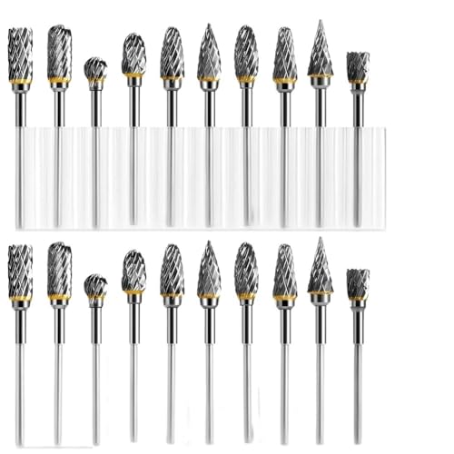 LIUCH Neue 10 Stücke 1/8 "Schaft Hartmetall Fräser Drehwerkzeug Grat Double Diamond Cut Präzisionswerkzeuge Elektrische Schleifen(2 PACK) von LIUCH