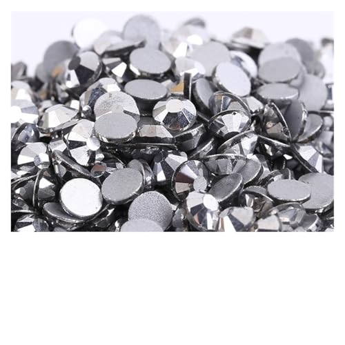 LIUCH 14400 Stück SS3-SS20 Flatback Nicht Hotfix Kristall Strass Glitzer Kristall for Nail Art Decoretion(Silver Hematite,SS5 14400pcs) von LIUCH