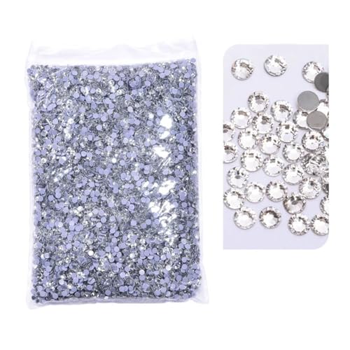 LIUCH SS3-SS50 14400 Stück/Beutel Big Bag Bulk DMC Glitzer Kristall AB Hotfix Strasssteine ​​Strass Eisen auf Stein Edelsteine(Clear crystal,Ss10 14400pcs) von LIUCH