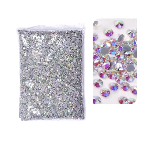 LIUCH SS3-SS50 14400 Stück/Beutel Big Bag Bulk DMC Glitzer Kristall AB Hotfix Strasssteine ​​Strass Eisen auf Stein Edelsteine(Crystal AB,Ss10 14400pcs) von LIUCH