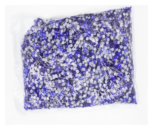 LIUCH SS6-SS30 Bulk Bag Großhandel DMC Hotfix Strasssteine ​​Kristall Hotfix Strass Kleidungsstück(PEACOCK BLUE,Ss10 14400pcs) von LIUCH