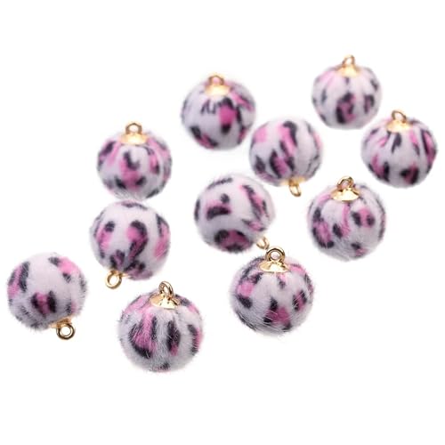 Bommel für Mütze 24 Teile/los 15mm Leopardenmuster Fellknäuel Pompons for Handgemachte DIY Handwerk Stricken Wolle Kleidung Schal Machen Dekoration Zubehör Für Strickmütze Schals Tasche Schlüsselbund von LIUHLFSR