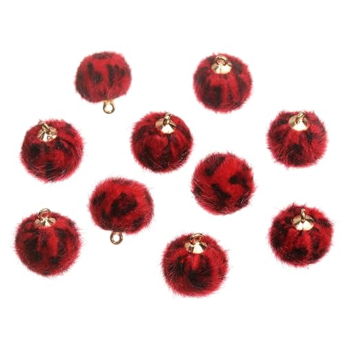 Bommel für Mütze 24 Teile/los 15mm Leopardenmuster Fellknäuel Pompons for Handgemachte DIY Handwerk Stricken Wolle Kleidung Schal Machen Dekoration Zubehör Für Strickmütze Schals Tasche Schlüsselbund von LIUHLFSR