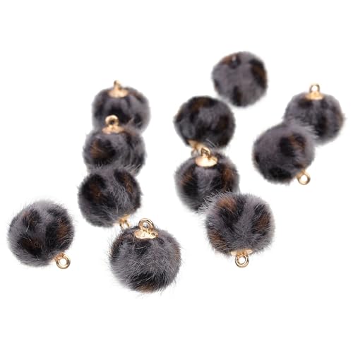 Bommel für Mütze 24 Teile/los 15mm Leopardenmuster Fellknäuel Pompons for Handgemachte DIY Handwerk Stricken Wolle Kleidung Schal Machen Dekoration Zubehör Für Strickmütze Schals Tasche Schlüsselbund von LIUHLFSR