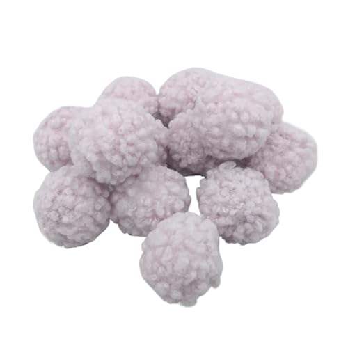 Bommel für Mütze 5 cm 6 stücke Pompom Nachahmung Lamm Wolle Ball Ball Diy Handgemachte Kleidung Zubehör Dekoration Ball Winter Für Strickmütze Schals Tasche Schlüsselbund Zubehö(Light Purple) von LIUHLFSR