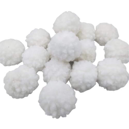 LIUHLFSR Bommel für Mütze 5 cm 6 stücke Pompom Nachahmung Lamm Wolle Ball Ball DIY Handgemachte Kleidung Zubehör Dekoration Ball Winter Für Strickmütze Schals Tasche Schlüsselbund Zubehö(White) von LIUHLFSR