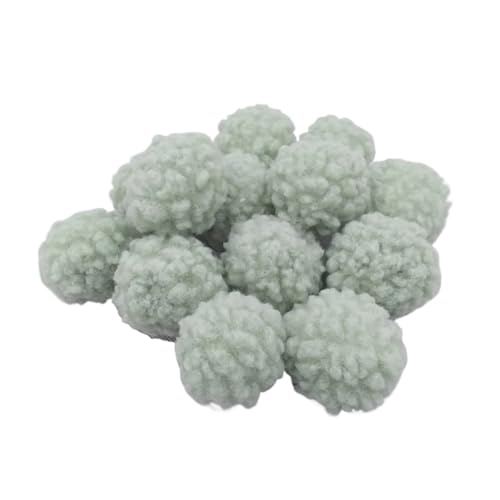 LIUHLFSR Bommel für Mütze 5 cm 6 stücke Pompom Nachahmung Lamm Wolle Ball Ball DIY Handgemachte Kleidung Zubehör Dekoration Ball Winter Für Strickmütze Schals Tasche Schlüsselbund Zubehö(Green) von LIUHLFSR