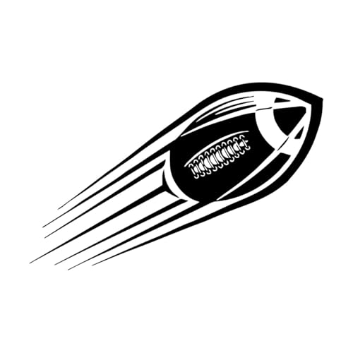 American Football Wandtattoo Vinyl American Football Sport Wandaufkleber für Zuhause Kinderzimmer Mrual-S-20x57cm-Black von LIUJIAHAO