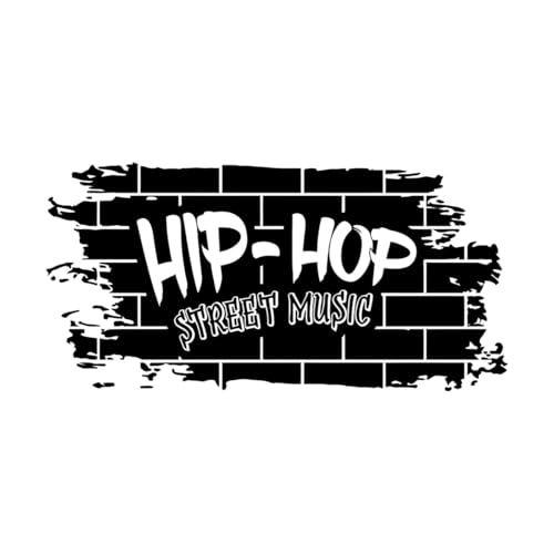 Breakdance Hip Hop Musik Wand Vinyl Aufkleber Wandbilder Wohnkultur Jungen Schlafzimmer Dance Studio Mode Aufkleber Street Musical-L-44x91cm-Black von LIUJIAHAO