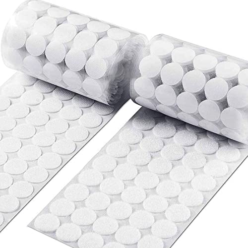 LIUJZZJ Klebe Punkte 500 Stück Punkte 20 mm Schlaufe Punkte Self Adhesive Klebend Weiß von LIUJZZJ