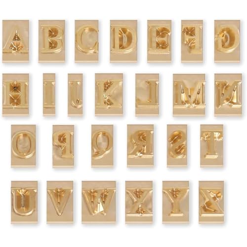 LIULIQ Flexible Alphabet-Stempelform Aus Messing, Leder-Holzstempel-Prägewerkzeug-Set Mit Personalisierter Kombination Aus Buchstaben Und Zahlen Für Holz, Lederhandwerk Und Andere Oberflächen von LIULIQ