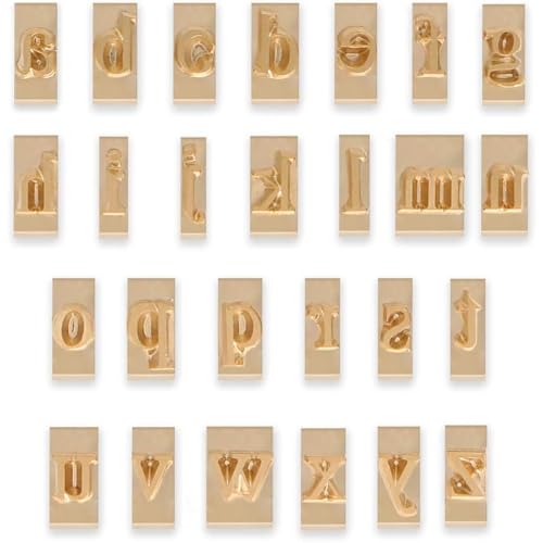 LIULIQ Flexible Alphabet-Stempelform Aus Messing, Leder-Holzstempel-Prägewerkzeug-Set Mit Personalisierter Kombination Aus Buchstaben Und Zahlen Für Holz, Lederhandwerk Und Andere Oberflächen von LIULIQ