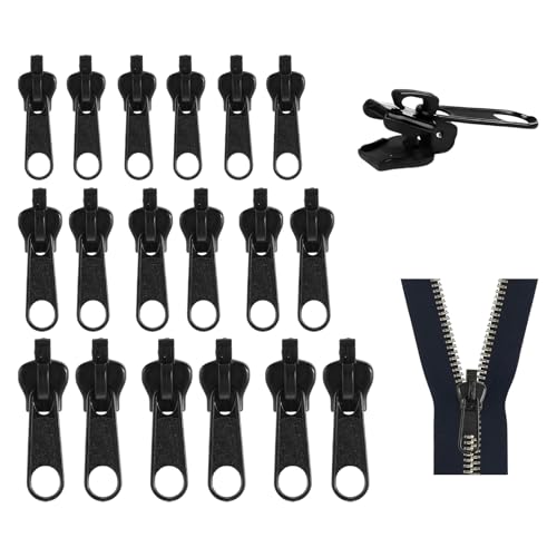 18 Stück Reisverschluss-Zipper Ersatz, Reißverschluss Reparatur Set, Universal Reisverschluss-Reparaturset, Reissverschluss Reparatur Set Reparatur für Kleidung Rucksack Gepäck von LIURFLNC