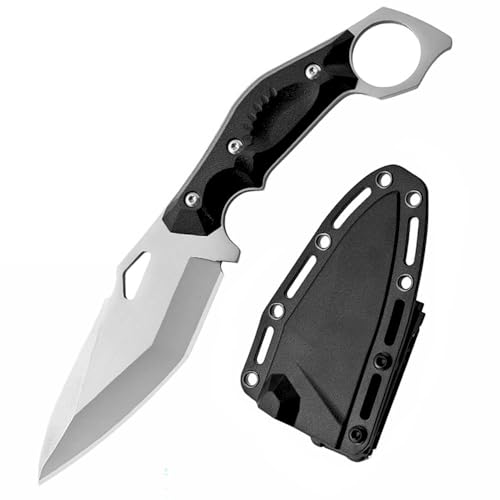 Klein handliches werkzeug stahl messer scharf rutschfest Fulltang Survival Tragbare Camping feststehend outdoor messer edc Jagdmesser Tanto Neck knife taktisches Messer gürtelmesser Überlebensmesser von LIUS GROUP