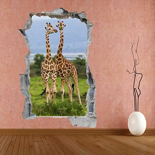 Giraffe Afrika Tier 3D Wandaufkleber Wandtattoo Kinderzimmer Wohnkultur CT42 von LIUWW