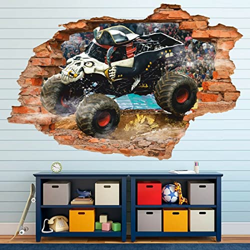 Monster Truck 3D Wall Decal, Big Truck Wall Sticker, Sports Car, Decor von LIUWW