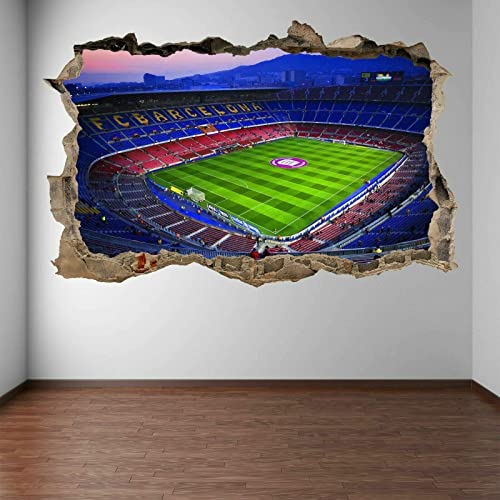 Nou Camp Barcelona Stadion 3D Wandkunst Aufkleber Wandbild Kinderzimmer Fußball von LIUWW