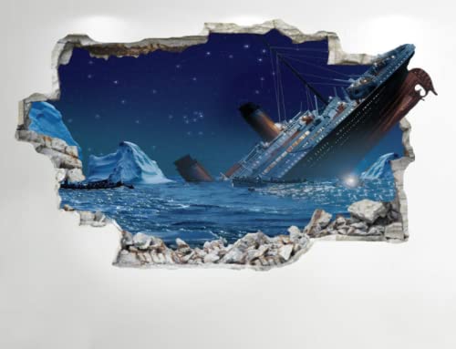 TITANIC WALL STICKER 3D LOOK - BEDROOM LOUNGE BEACH SHIP WALL DECAL Z554 von LIUWW