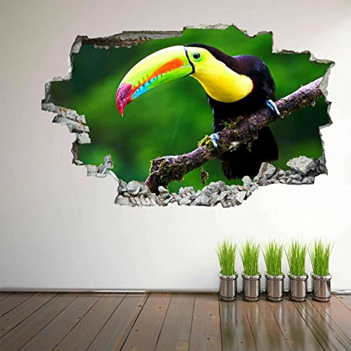 Tukan Vogel 3D Wandkunst Aufkleber Wandtattoo Poster Kinderzimmer Wohnkultur FV3 von LIUWW