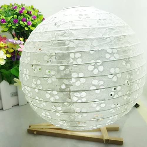 LIUXIN 12''30cm China Runde Hohle Papierlaterne 9 Farbe Hohle Papierlaternen Hochzeit Laternen Papier Lampenschirm Urlaub Party Supplies von LIUXIN