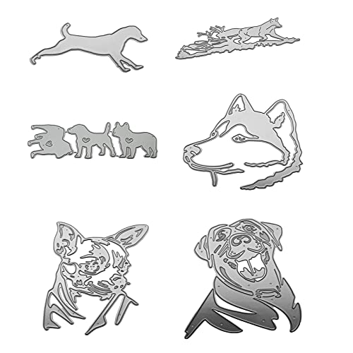 Hunde Stanzformen 6 Teile/satz Briefmarken Form Schablonen Scrapbooking Fotoalbum Werkzeug von LIUZIKUN