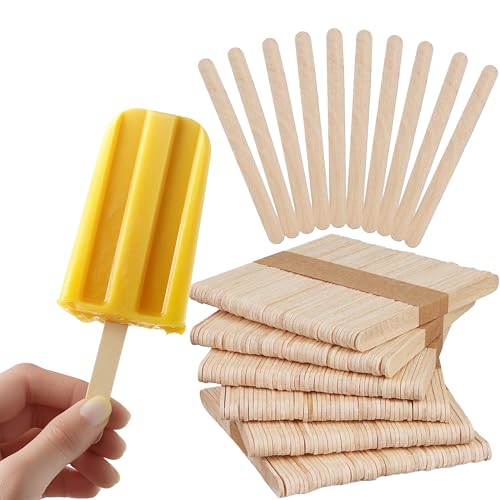 Eisstiele Holz : 300 Holzstäbchen zum Basteln und Holz Eisstiele – Eisstiele aus Holz zum Basteln – Eisstäbchen Holzstäbchen – Stäbchen Holz LIVAIA (11 cm sticks) von LIVAIA