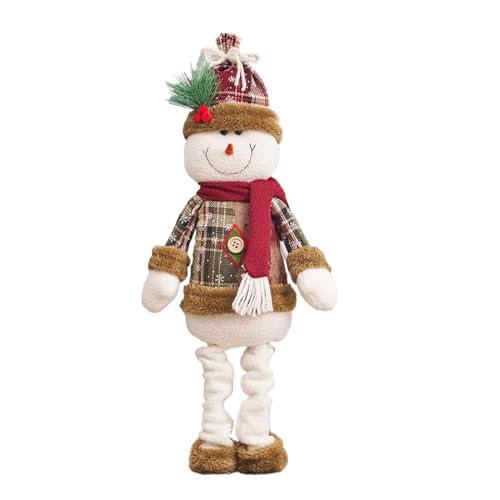 LIXSAZSE Weihnachts Plüsch Puppen für Festliche Heimdekoration, Büro, Flanell, handgefertigte Weihnachts Stehpuppen Dekorationen, rund, Weihnachtsschneemann LIXSAZSE Weihnachts Plüsch Puppen für Festliche Heimdekoration, Büro, Flanell, handgefertigte Weihnachts Stehpuppen Dekorationen, rund, Weihnachtsschneemann von LIXSAZSE