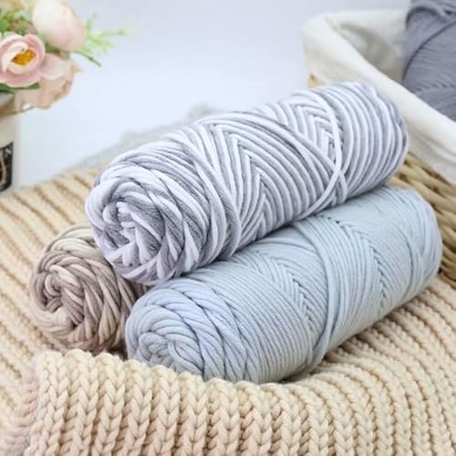 LIYIANWAN tianwandong 1 Stück 100 g Handstrick-Baumwollgarn, weiches Häkeln, Acrylfäden, Garne for Stricken von Pullovern, Schals, Decken(27 White) von LIYIANWAN