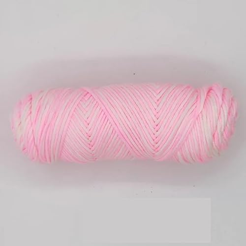 LIYIANWAN tianwandong 1 Stück 100 g Handstrick-Baumwollgarn, weiches Häkeln, Acrylfäden, Garne for Stricken von Pullovern, Schals, Decken(39 pink White) von LIYIANWAN